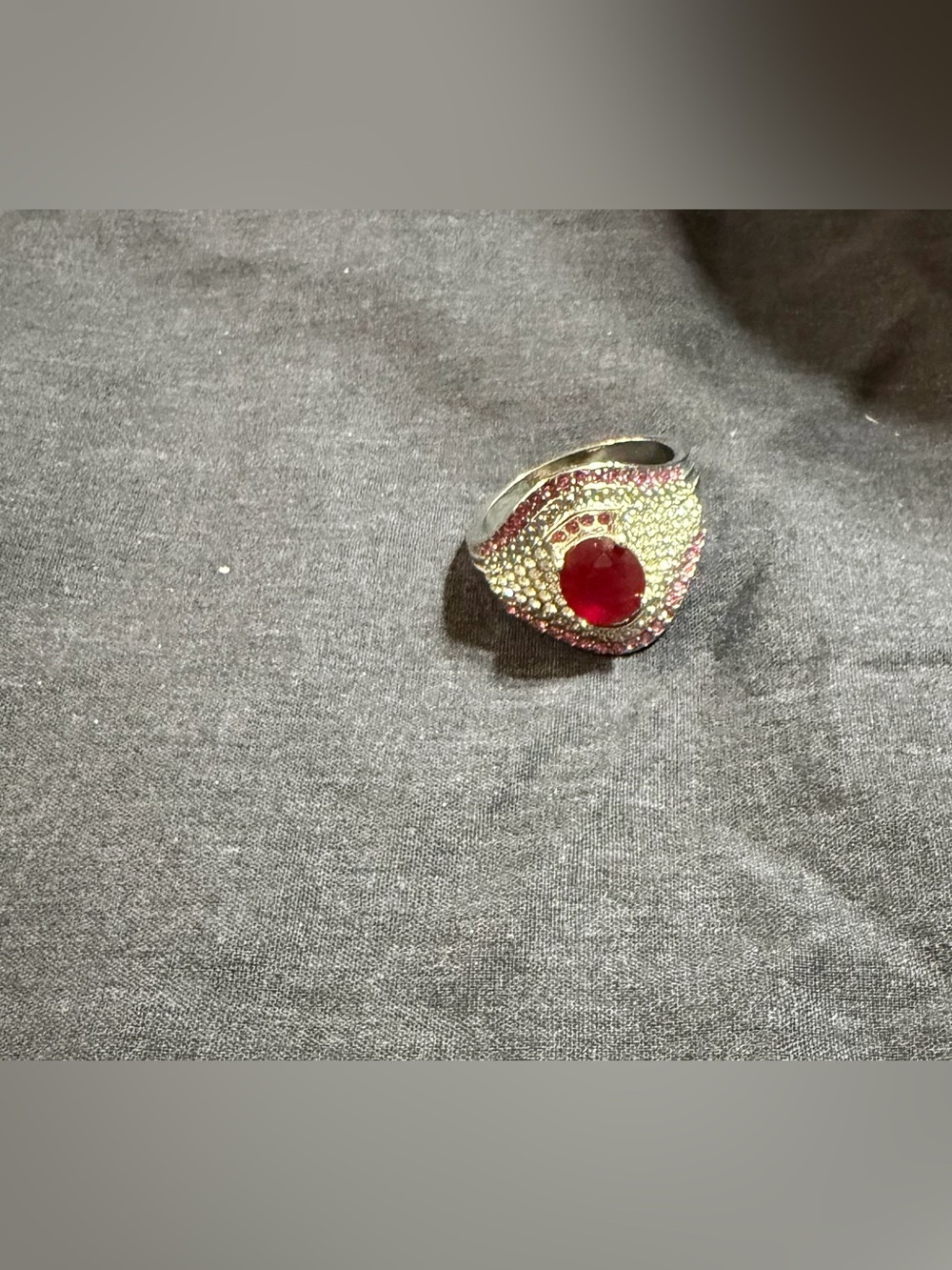 Red Crystal Statement Ring - Women Jewelry